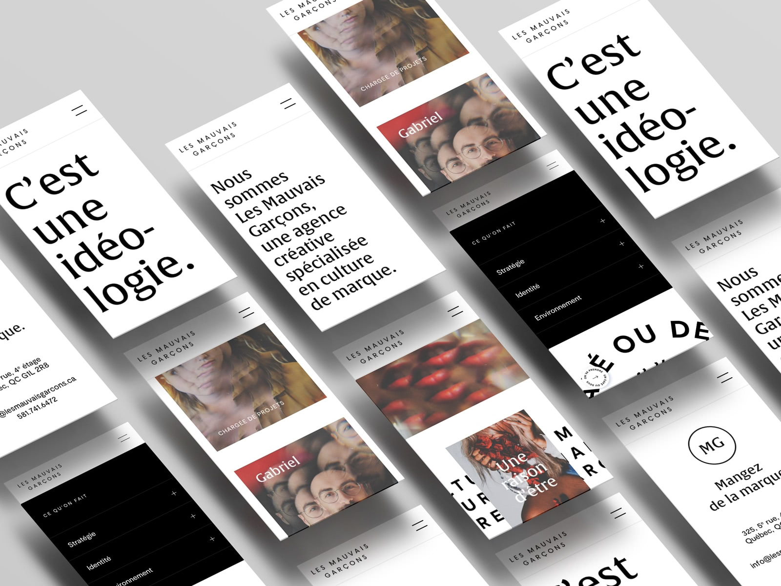 Les Mauvais Garçons - Projet - Les MG - Site web mobile