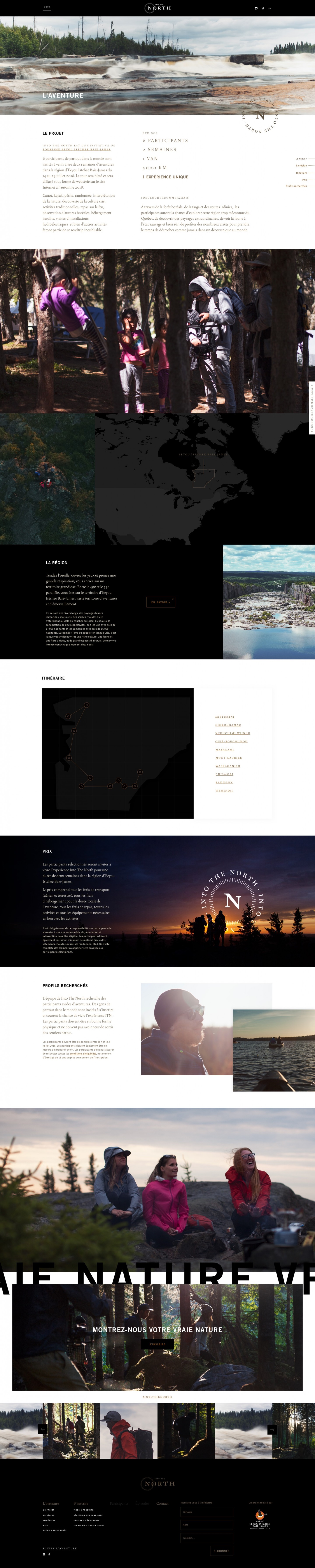 Les Mauvais Garçons - Projet - Into the North - Site web